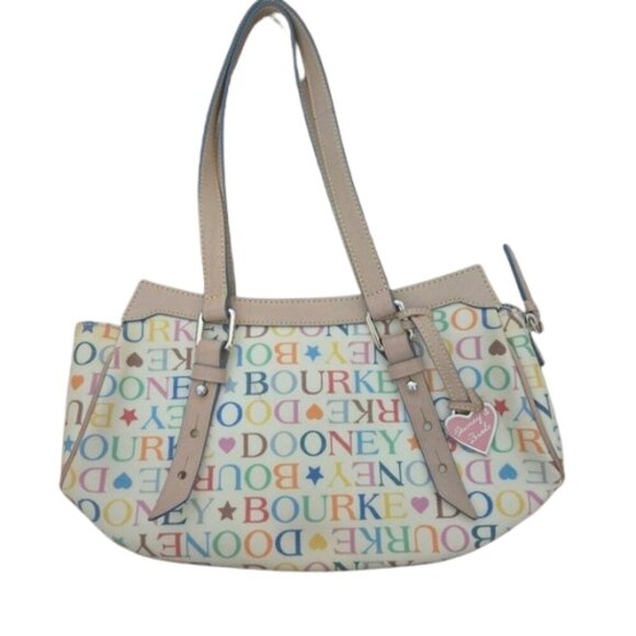 Dooney & Bourke Handbags - Vintage Barrel Mini Cream Jelly Dooney & Bourke Signature Hobo Bag With Heart